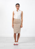 Floridia Leather Skirt